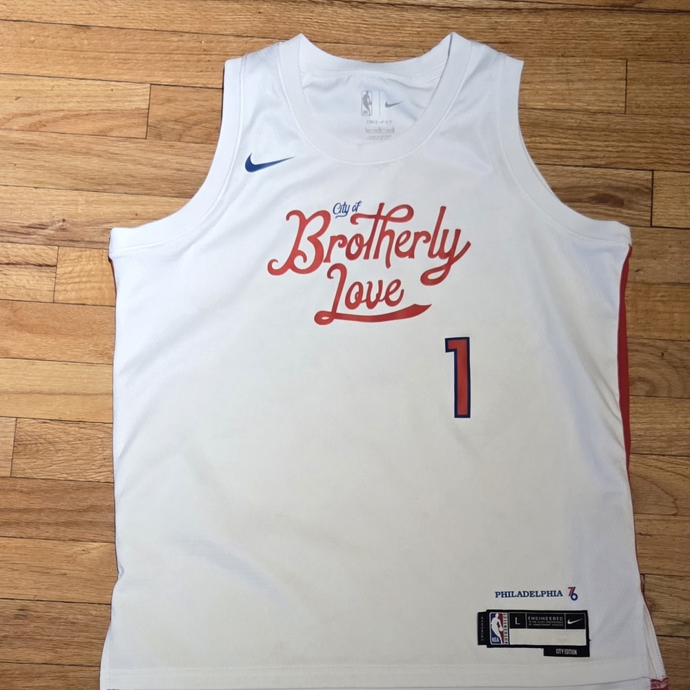 NBA White and Red Basketball Jersey